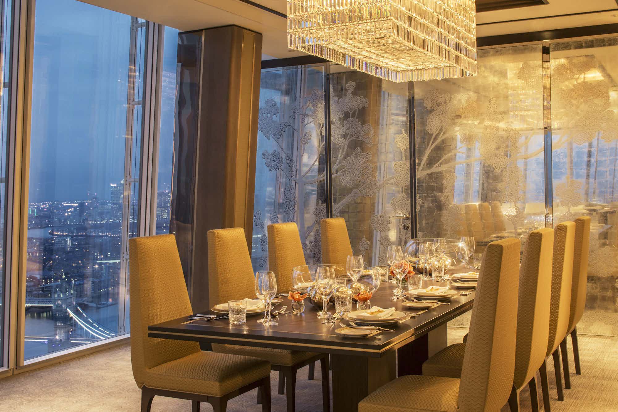 A suíte Shangri-La no The Shangri-La Hotel, no Shard | Foto: Reprodução