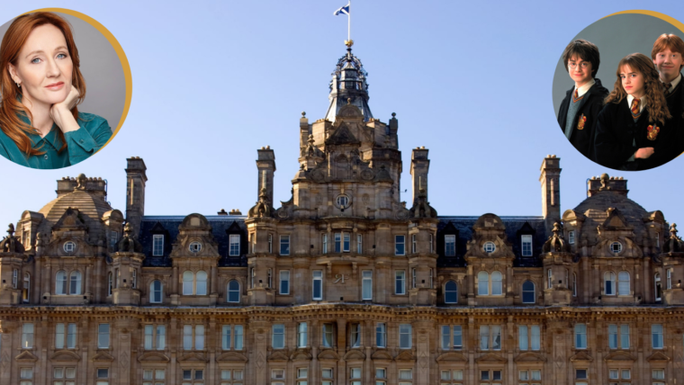 Visão de longe do Balmoral Hotel, onde J.K. Rowling terminou a saga Harry Potter