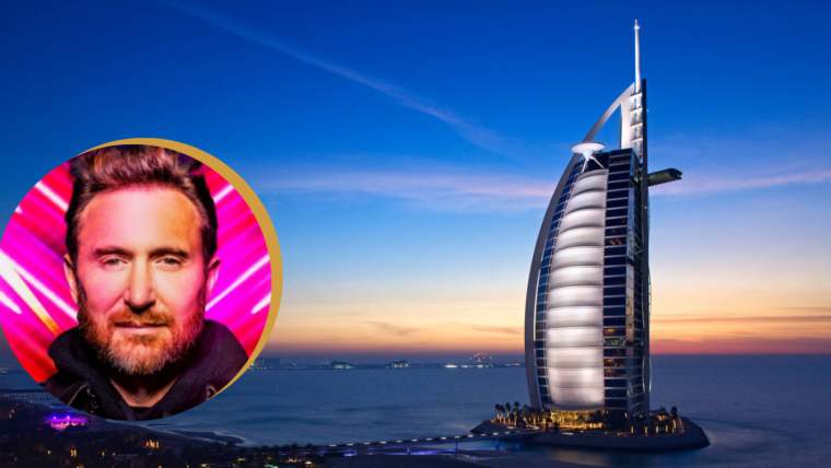 Vista de cima do Burj Al Arab Hotel em Dubai