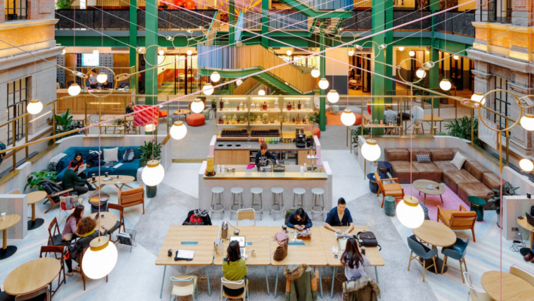 Espaço coworking WeWork Shangai