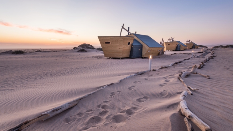 Shipwreck Lodge no deserto da Namíbia