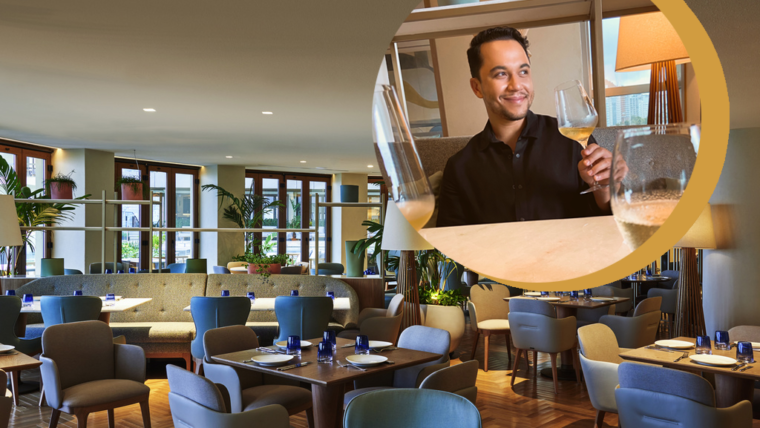 Vinicius Belo no restaurante Marine Restô do Fairmont Rio de Janeiro Copacabana