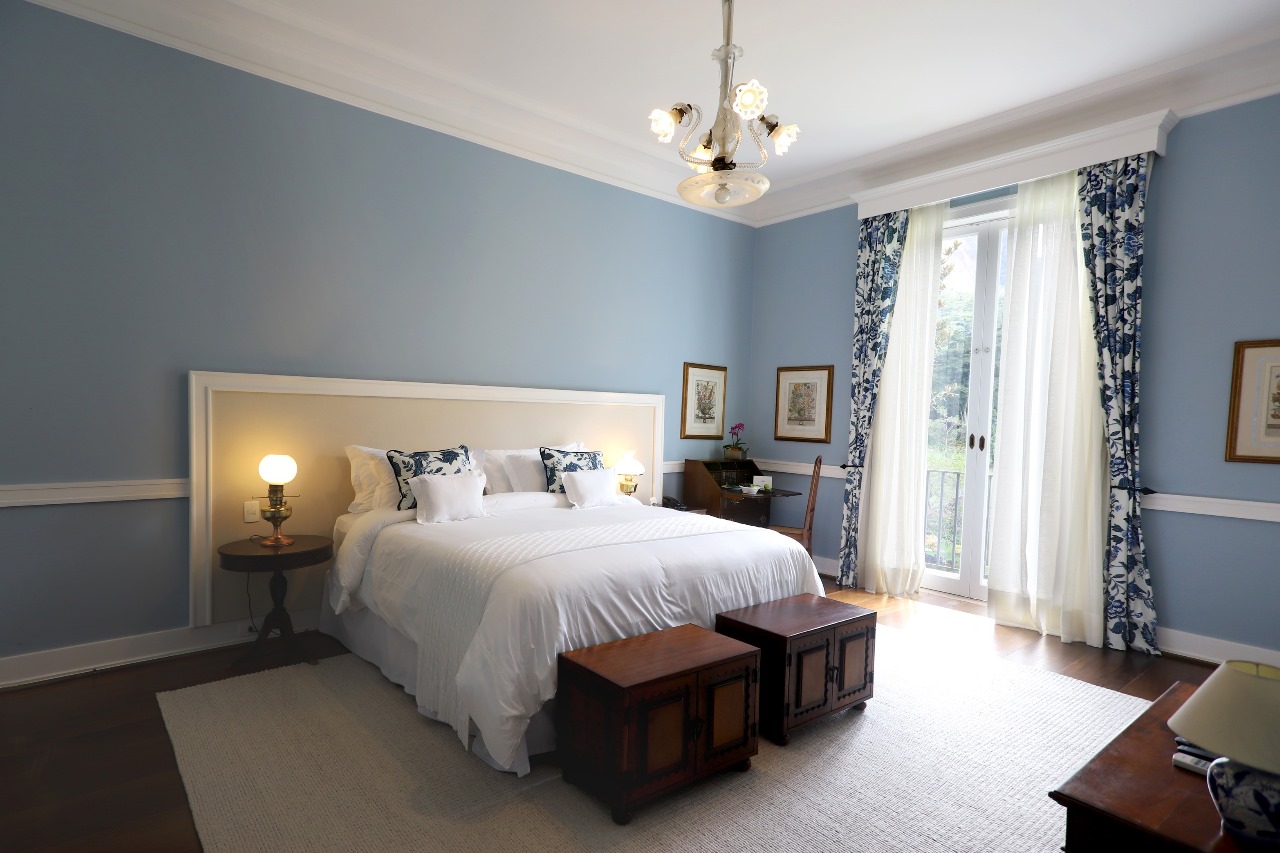 Suíte superior da Casa Marambaia | Foto: Divulgação