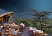 Mahali Mzuri - Fire Pit at night